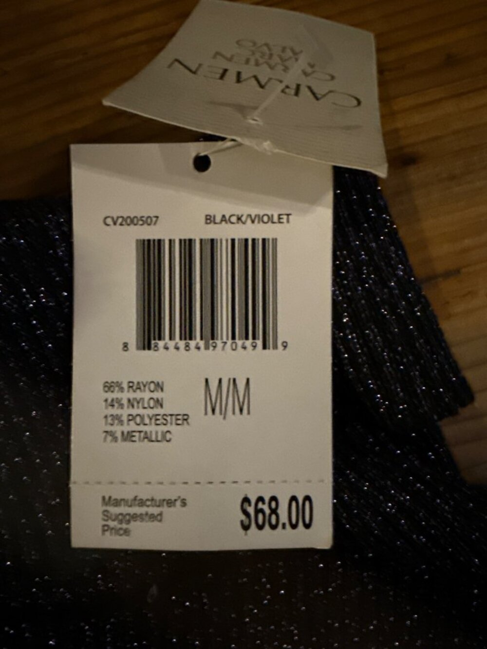 Carmen Marc Valvo Shimmer Turtleneck Sweater Size Medium New with Tag - Picture 3 of 3